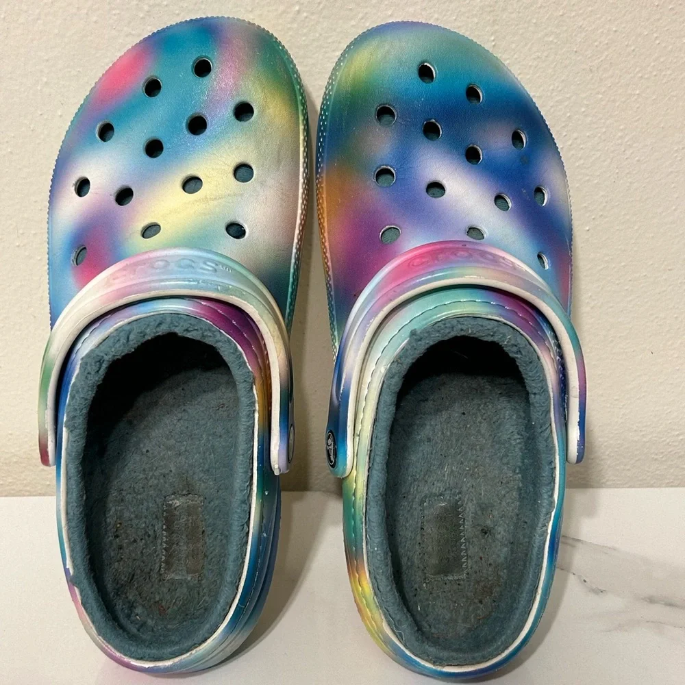 Crocs Classic Lined Solarized Clogs Size 8M - Picture 5 of 7